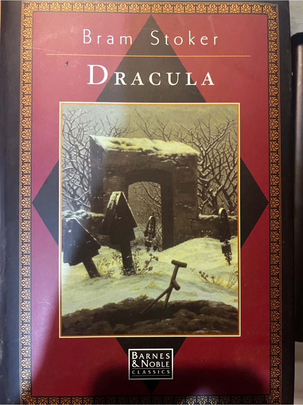 Barnes & Noble Red and Black Decorative Paperback Back Cover